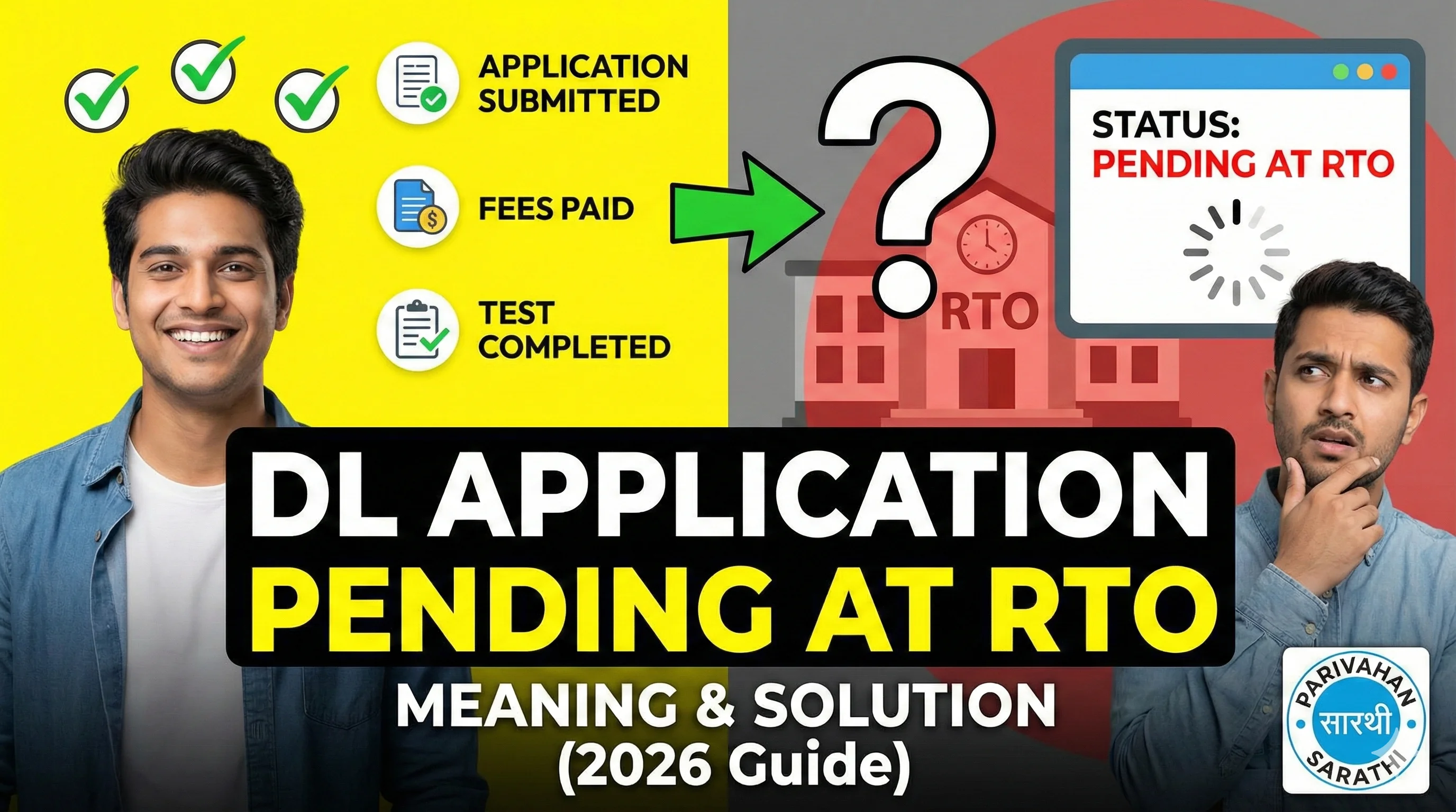 DL status pending at RTO - meaning and how to fix