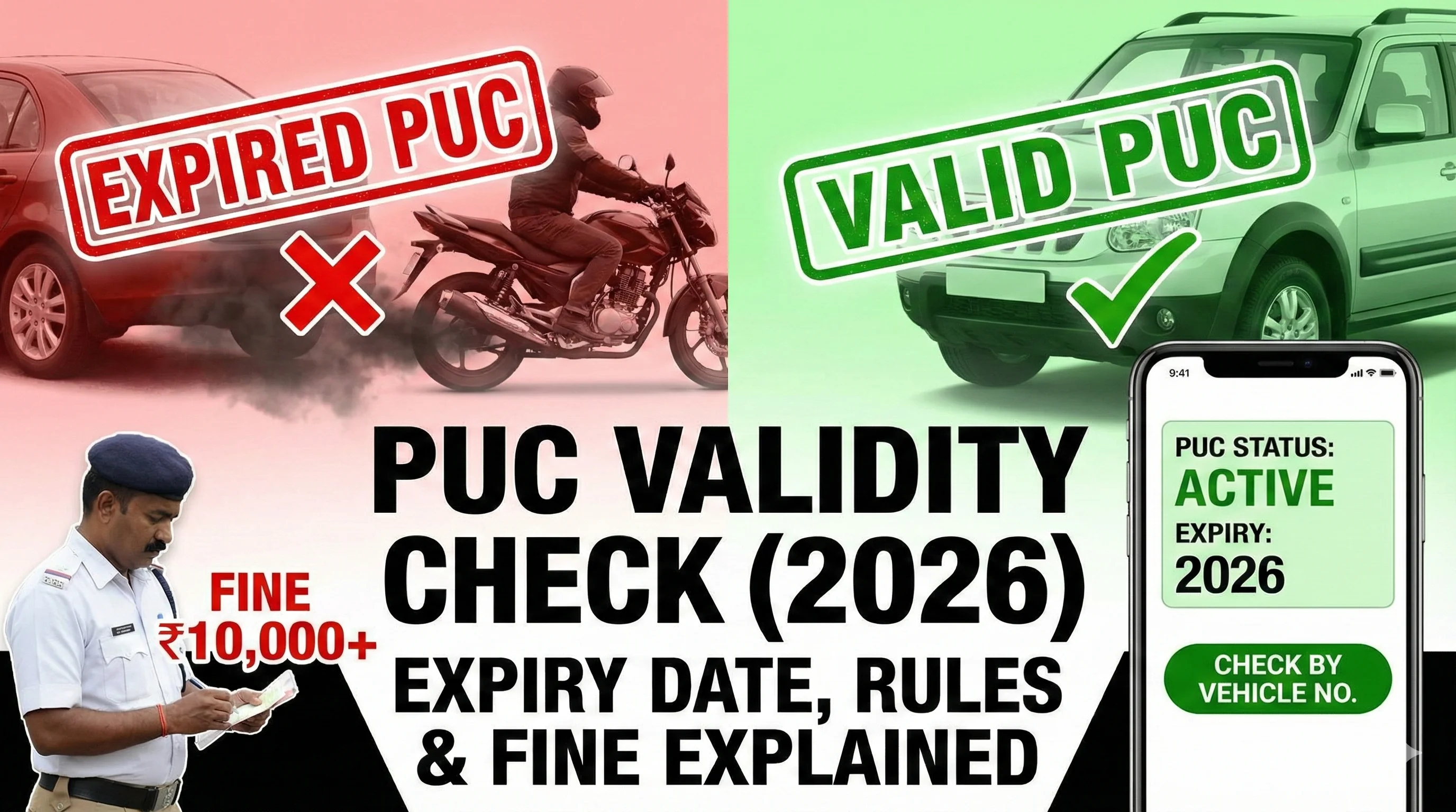 PUC validity check by vehicle number - expiry and rules