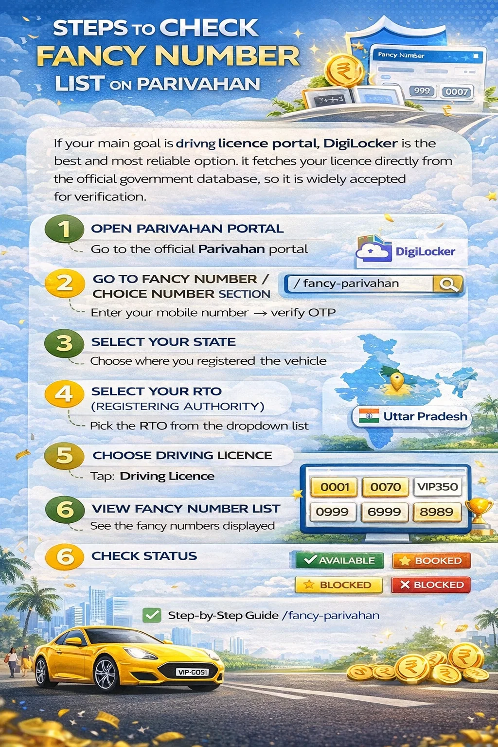 How to Check Parivahan Fancy Number List